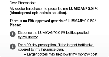 glaucoma patient fulfillment tear sheet