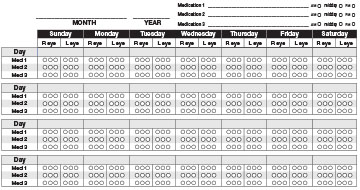 medication diary